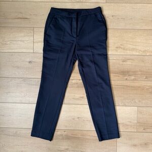 Zara Basic Collection Navy Straight Leg Ankle Pants Trousers Career Women's M